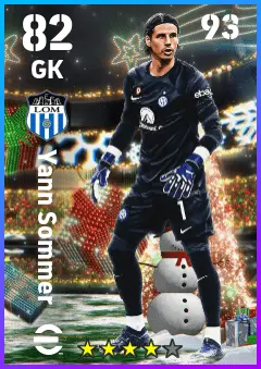 Yann Sommer eFootball 2026 player card — 82 OVR GK