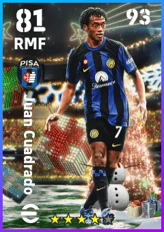 Juan Cuadrado eFootball 2026 player card — 81 OVR RMF
