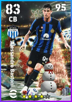 Alessandro Bastoni eFootball 2026 player card — 83 OVR CB