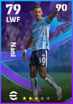 Nani eFootball 2026 player card — 79 OVR LWF