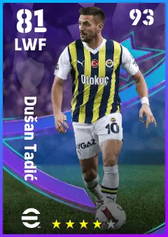 Dusan Tadic eFootball 2026 player card — 81 OVR LWF