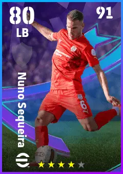 Nuno Sequeira eFootball 2026 player card — 80 OVR LB