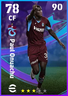 Paul Onuachu eFootball 2026 player card — 78 OVR CF