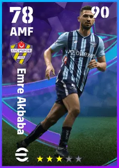 Emre Akbaba eFootball 2026 player card — 78 OVR AMF
