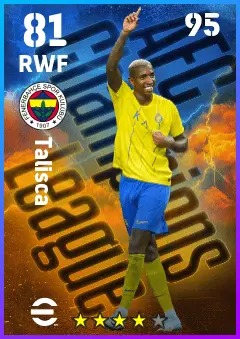 Talisca eFootball 2026 player card — 81 OVR RWF