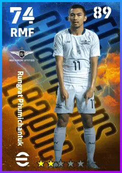 Rungrat Phumichantuk eFootball 2026 player card — 74 OVR RMF