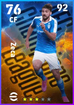 Zeca eFootball 2026 player card — 76 OVR CF