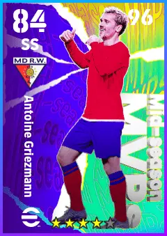 Antoine Griezmann eFootball 2026 player card — 84 OVR SS