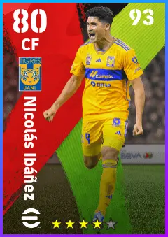 Nicolas Ibanez eFootball 2026 player card — 80 OVR CF
