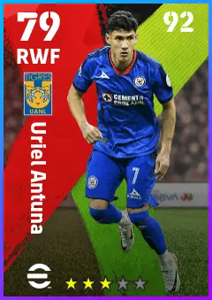 Uriel Antuna eFootball 2026 player card — 79 OVR RWF