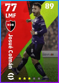 Josue Colman eFootball 2026 player card — 77 OVR LMF