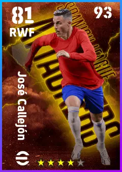 Jose Callejon eFootball 2026 player card — 81 OVR RWF