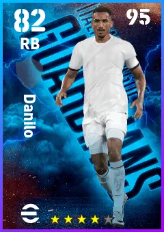 Danilo eFootball 2026 player card — 82 OVR RB
