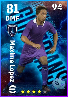 Maxime Lopez eFootball 2026 player card — 81 OVR DMF