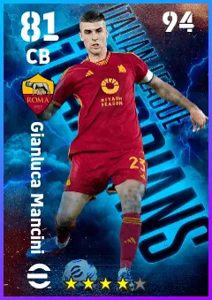 Gianluca Mancini eFootball 2026 player card — 81 OVR CB