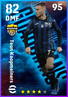Teun Koopmeiners eFootball 2026 player card — 82 OVR DMF