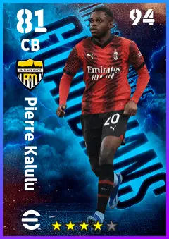 Pierre Kalulu eFootball 2026 player card — 81 OVR CB