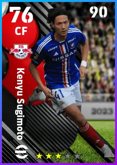 Kenyu Sugimoto eFootball 2026 player card — 76 OVR CF
