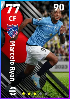 Marcelo Ryan eFootball 2026 player card — 77 OVR CF