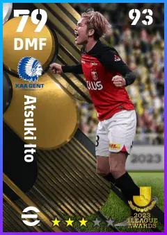 Atsuki Ito eFootball 2026 player card — 79 OVR DMF