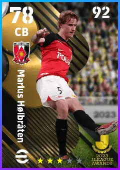 Marius Hoibraten eFootball 2026 player card — 78 OVR CB