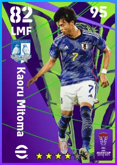 Kaoru Mitoma eFootball 2026 player card — 82 OVR LMF
