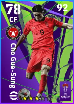 Cho Gue-Sung eFootball 2026 player card — 78 OVR CF