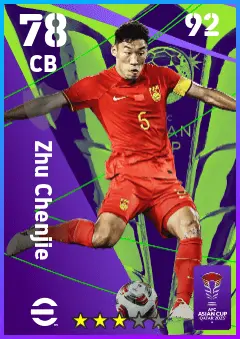 Zhu Chenjie eFootball 2026 player card — 78 OVR CB