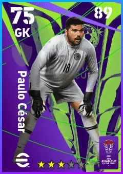 Paulo Cesar eFootball 2026 player card — 75 OVR GK