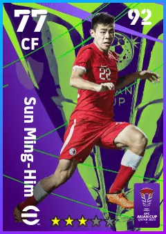 Sun Ming-Him eFootball 2026 player card — 77 OVR CF