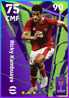 Ricky Kambuaya eFootball 2026 player card — 75 OVR CMF