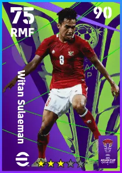 Witan Sulaeman eFootball 2026 player card — 75 OVR RMF