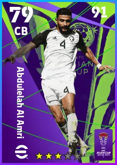 Abdulelah Al Amri eFootball 2026 player card — 79 OVR CB