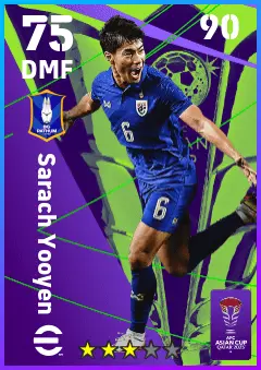 Sarach Yooyen eFootball 2026 player card — 75 OVR DMF