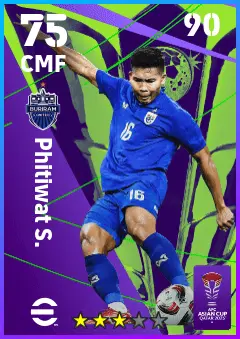 Phitiwat S. eFootball 2026 player card — 75 OVR CMF
