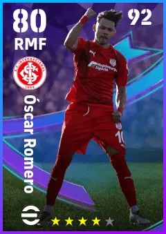 Oscar Romero eFootball 2026 player card — 80 OVR RMF