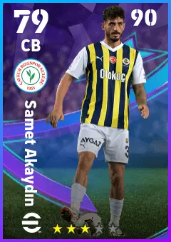 Samet Akaydin eFootball 2026 player card — 79 OVR CB