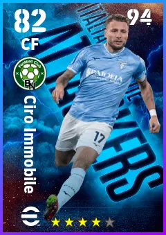Ciro Immobile eFootball 2026 player card — 82 OVR CF
