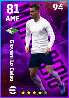 Giovani Lo Celso eFootball 2026 player card — 81 OVR AMF