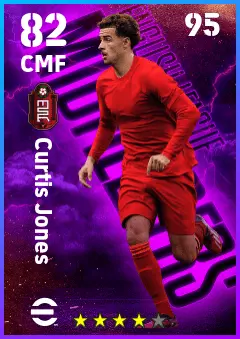 Curtis Jones eFootball 2026 player card — 82 OVR CMF