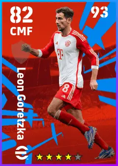 Leon Goretzka eFootball 2026 player card — 82 OVR CMF