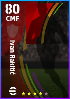 Ivan Rakitic eFootball 2026 player card — 80 OVR CMF