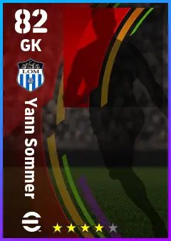Yann Sommer eFootball 2026 player card — 82 OVR GK