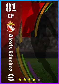 Alexis Sanchez eFootball 2026 player card — 81 OVR CF