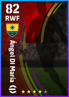 Angel Di Maria eFootball 2026 player card — 82 OVR RWF