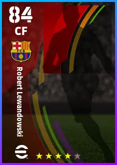 Robert Lewandowski eFootball 2026 player card — 84 OVR CF