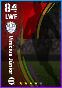 Vinicius Junior eFootball 2026 player card — 84 OVR LWF