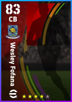 Wesley Fofana eFootball 2026 player card — 83 OVR CB