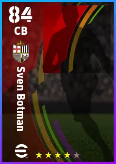 Sven Botman eFootball 2026 player card — 84 OVR CB