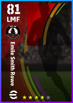 Emile Smith Rowe eFootball 2026 player card — 81 OVR LMF